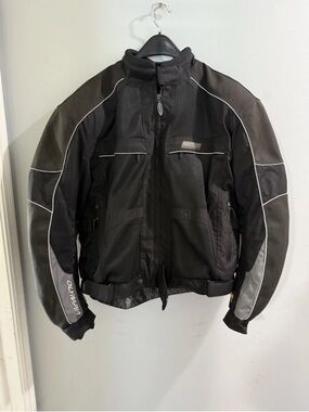 Men's Black Motorcycle Jacket XL